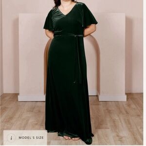 Revelry Emerald Velvet dress